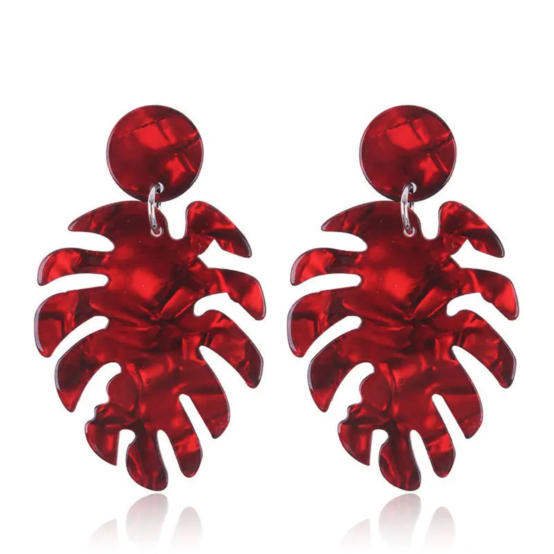 New Personality Plant Leaf Shaped Acetate Earrings Multi Style Temperament Drop Earrings For Women Party Brincos Bijoux Jewelry
New Personality Plant Leaf Shaped Acetate Earrings Multi Style Temperament Drop Earrings For Women Party Brincos Bijoux Jewelry
