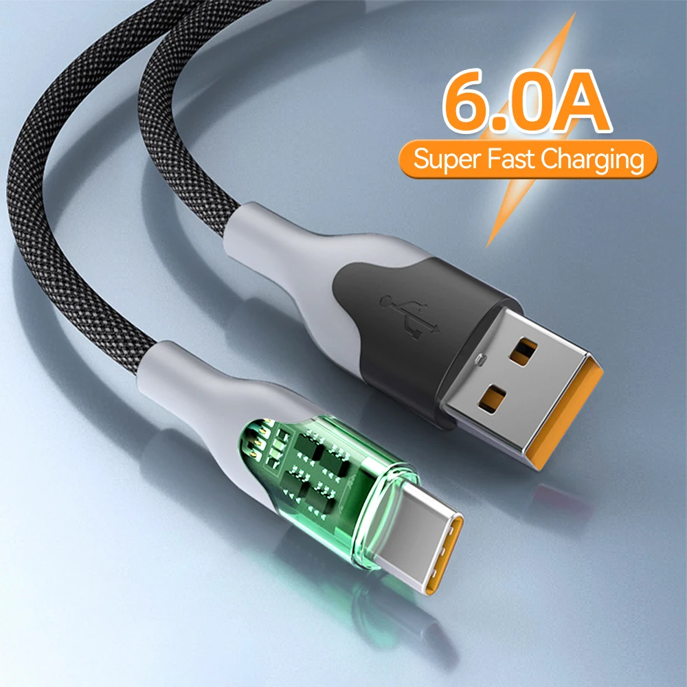 Кабель USB Type-C 6A для Huawei P30 Pro Mate 40 50 66 Вт, провод для быстрой зарядки, зарядное устройство, шнур для передачи данных для Xiaomi Samsung Oneplus Poco F3
Кабель USB Type-C 6A для Huawei P30 Pro Mate 40 50 66 Вт, провод для быстрой зарядки, зарядное устройство, шнур для передачи данных для Xiaomi Samsung Oneplus Poco F3