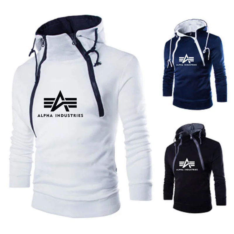 Autumn and Winter Men's Sports Hooded Sweater Men's Sportswear Long-sleeved Alpha Printed Luxury Double Zipper Solid Color
Autumn and Winter Men's Sports Hooded Sweater Men's Sportswear Long-sleeved Alpha Printed Luxury Double Zipper Solid Color