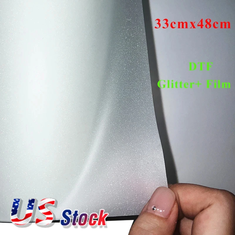 CALCA 100pcs Sheets 13inx19in/33cmx48cm DTF Glitter+ Film Cold Peel Single Side Direct to Transfer Film Paper for DTF Ink Powder
CALCA 100pcs Sheets 13inx19in/33cmx48cm DTF Glitter+ Film Cold Peel Single Side Direct to Transfer Film Paper for DTF Ink Powder