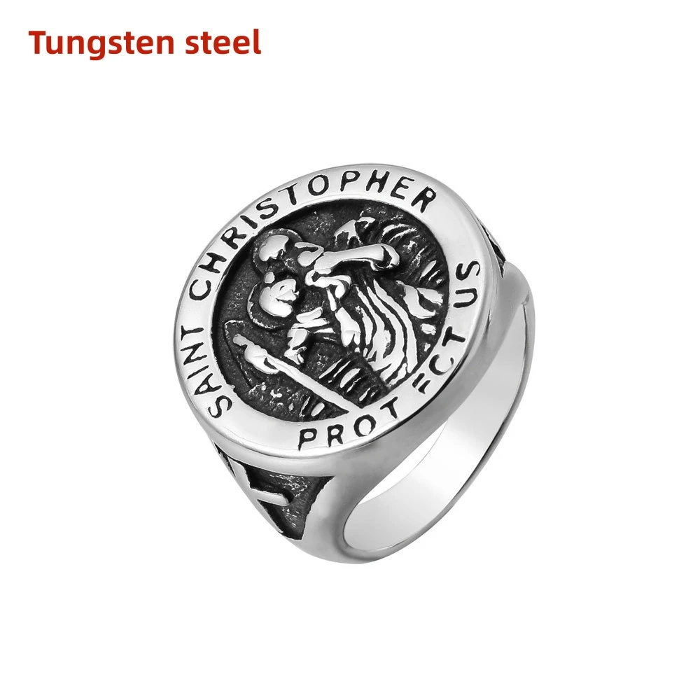 Vintage Tungsten Men ring Punk biker Christian Virgin Mary Exorcist Cross ring amulet Fashion jewelry gift
Vintage Tungsten Men ring Punk biker Christian Virgin Mary Exorcist Cross ring amulet Fashion jewelry gift