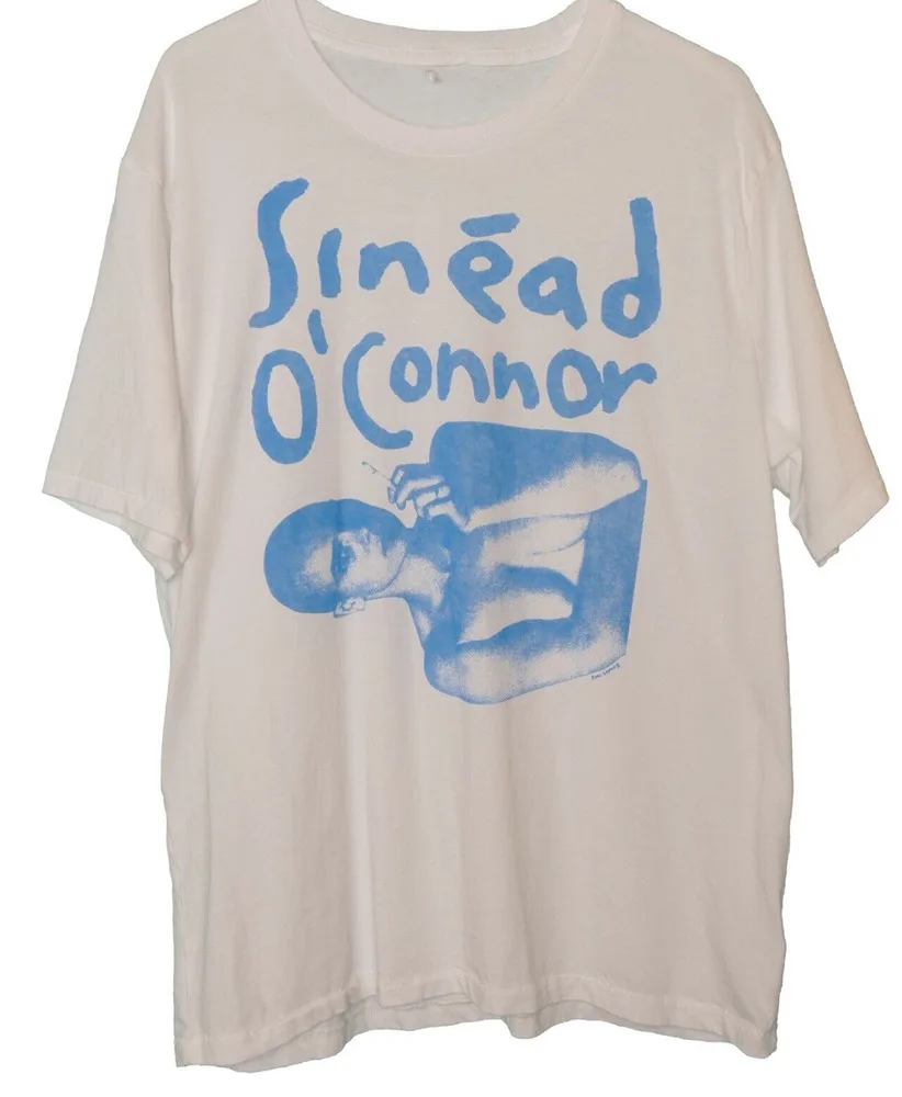 VTG Sinead O Connor курящая БЕЛАЯ футболка с коротким рукавом Все размеры S-5Xl 1F597 Одежда