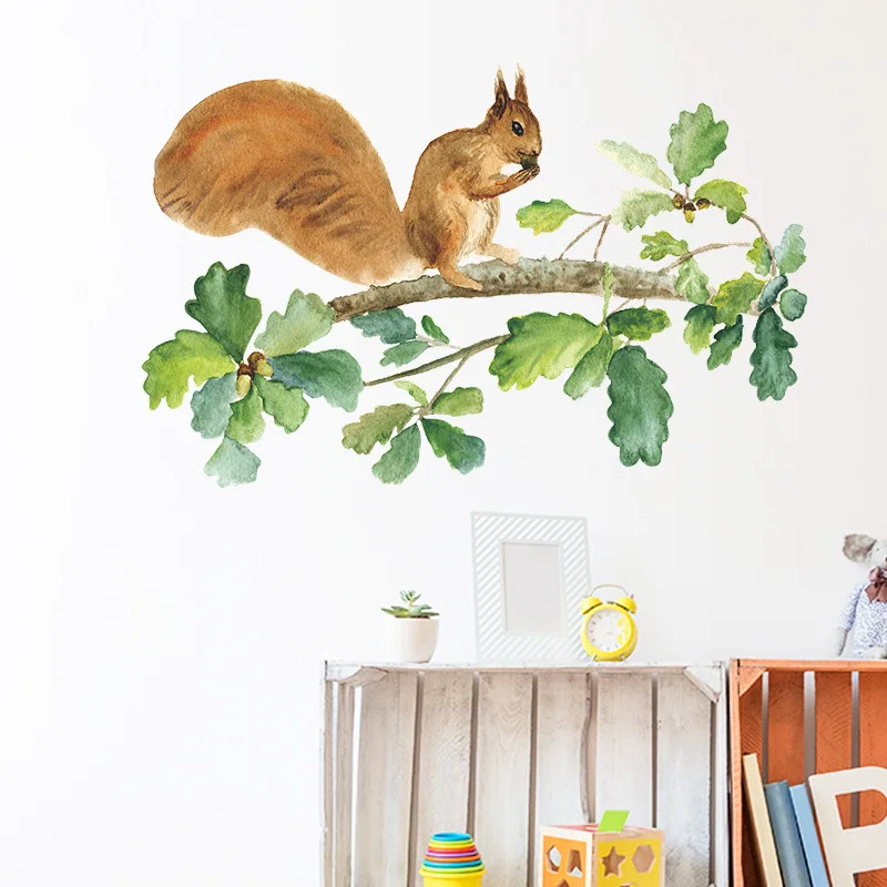 Plant Tree Squirrel Wall Stickers Children's Room Nursery Wall Decals Stickers for Bedroom Living Room Background Kitchen Decor
Plant Tree Squirrel Wall Stickers Children's Room Nursery Wall Decals Stickers for Bedroom Living Room Background Kitchen Decor