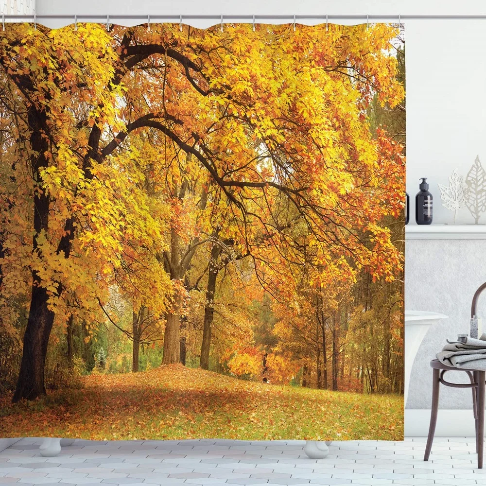 Autumn Forest Scenery Shower Curtain Red Maple Woods Plant Fallen Leaves Home Bathroom Decor Bath Curtains Waterproof Screens
Autumn Forest Scenery Shower Curtain Red Maple Woods Plant Fallen Leaves Home Bathroom Decor Bath Curtains Waterproof Screens