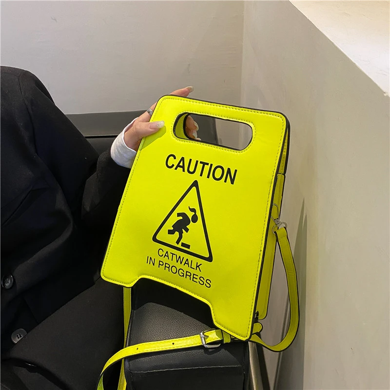 Crossbody Bag Women Creative Caution Letters Sign Handbag Cute Fluorescence Color Shoulder Bags for Female Clutches Purse Bolsa
Crossbody Bag Women Creative Caution Letters Sign Handbag Cute Fluorescence Color Shoulder Bags for Female Clutches Purse Bolsa