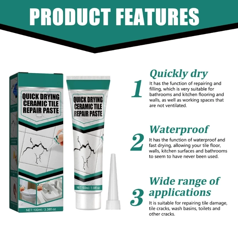 Набор для затирки плитки Ремонт наполнителя для затирки Обновляет заливки Набор трубок для душа в ванной 
Набор для затирки плитки Ремонт наполнителя для затирки Обновляет заливки Набор трубок для душа в ванной