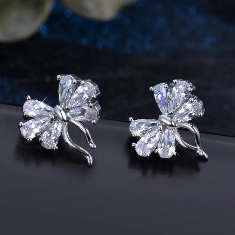 Woman Bowknot Charms Stud Earrings Wedding Brides Accessori 2022 Fashion Zircon Earrings Cute Jewelry New Arrival
Woman Bowknot Charms Stud Earrings Wedding Brides Accessori 2022 Fashion Zircon Earrings Cute Jewelry New Arrival