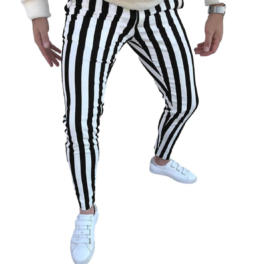 Fashion Men Clothing Smart Casual Pants Striped Streetwear Pants Pantalones Trousers Pencil Pants for Men
Fashion Men Clothing Smart Casual Pants Striped Streetwear Pants Pantalones Trousers Pencil Pants for Men