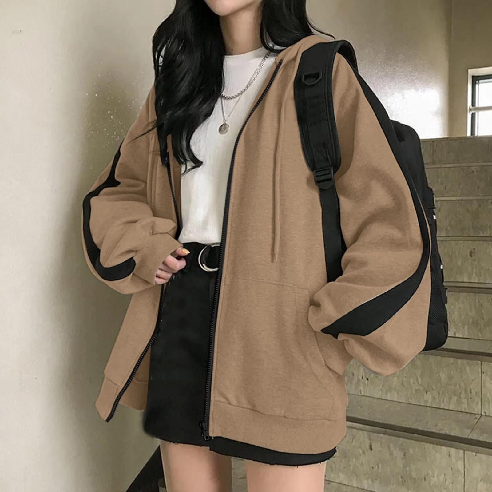 2023 Women's Oversized Hoodies Casual Solid Long Sleeve Zipper Jackets Korean Version Harajuku Loose Fleece Hooded Sweatshirts
2023 Women's Oversized Hoodies Casual Solid Long Sleeve Zipper Jackets Korean Version Harajuku Loose Fleece Hooded Sweatshirts