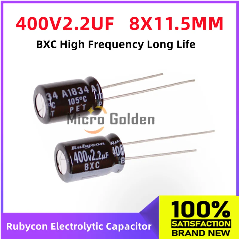 (10pcs) Rubycon Imported Electrolytic Capacitor 400V2.2UF 8X11.5MM Ruby BXC Long Life High-Frequency Capacitance 2.2UF 400V
(10pcs) Rubycon Imported Electrolytic Capacitor 400V2.2UF 8X11.5MM Ruby BXC Long Life High-Frequency Capacitance 2.2UF 400V