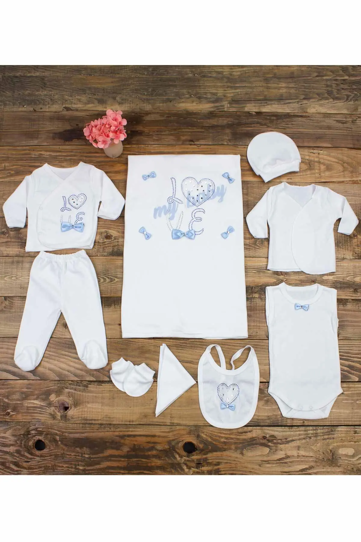 Blue Newborn Suit Boy Love My Baby Embroidery Clothing 10 Pcs Sets Cotton Boys Babies Jumpsuit Suit Toddler Clothes Outfit model
Blue Newborn Suit Boy Love My Baby Embroidery Clothing 10 Pcs Sets Cotton Boys Babies Jumpsuit Suit Toddler Clothes Outfit model
