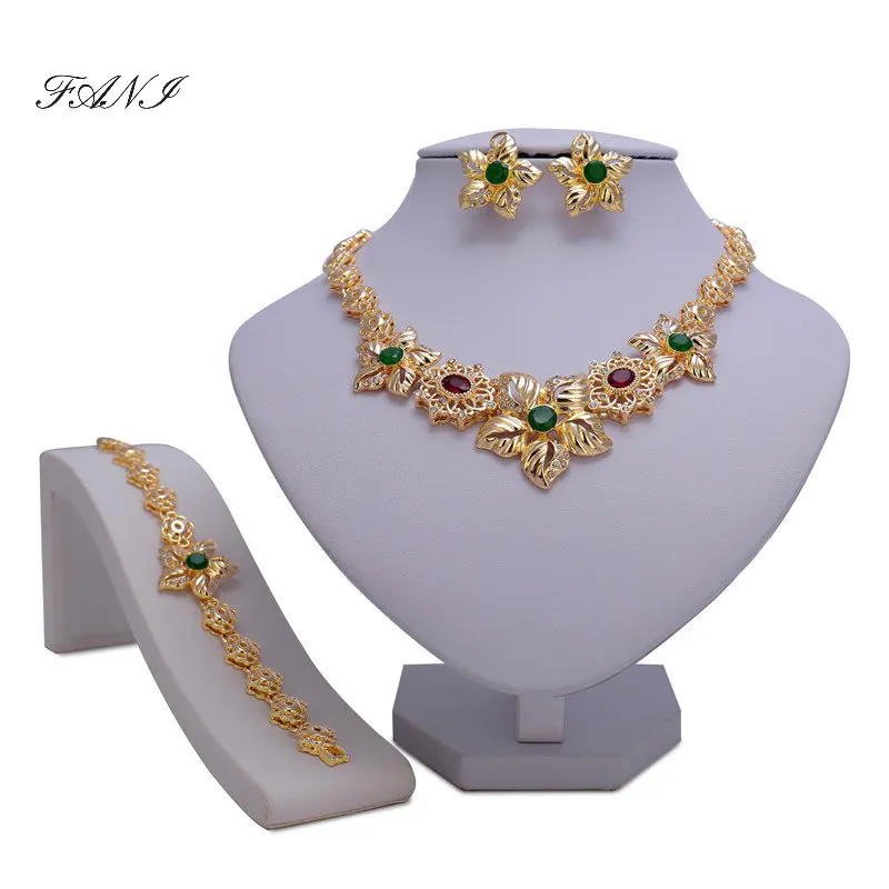 Fani Jewelry Sets For Women Dubai Gold Plating Necklace Earrings Pendant Ring Bridal Fashion Jewellry Free Shipping
Fani Jewelry Sets For Women Dubai Gold Plating Necklace Earrings Pendant Ring Bridal Fashion Jewellry Free Shipping