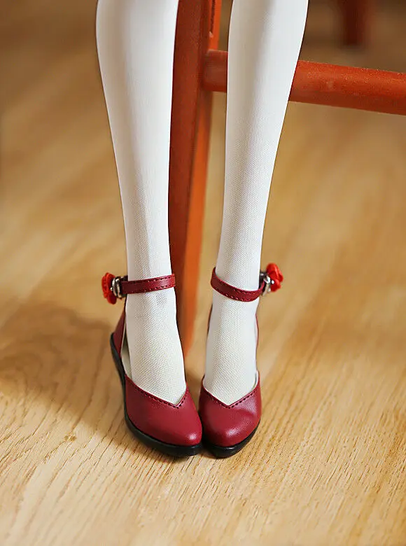

Red Mini Collection MSD SD 1/3 BJD Obitsu Doll Shoes High-heeled Shoes Model toy