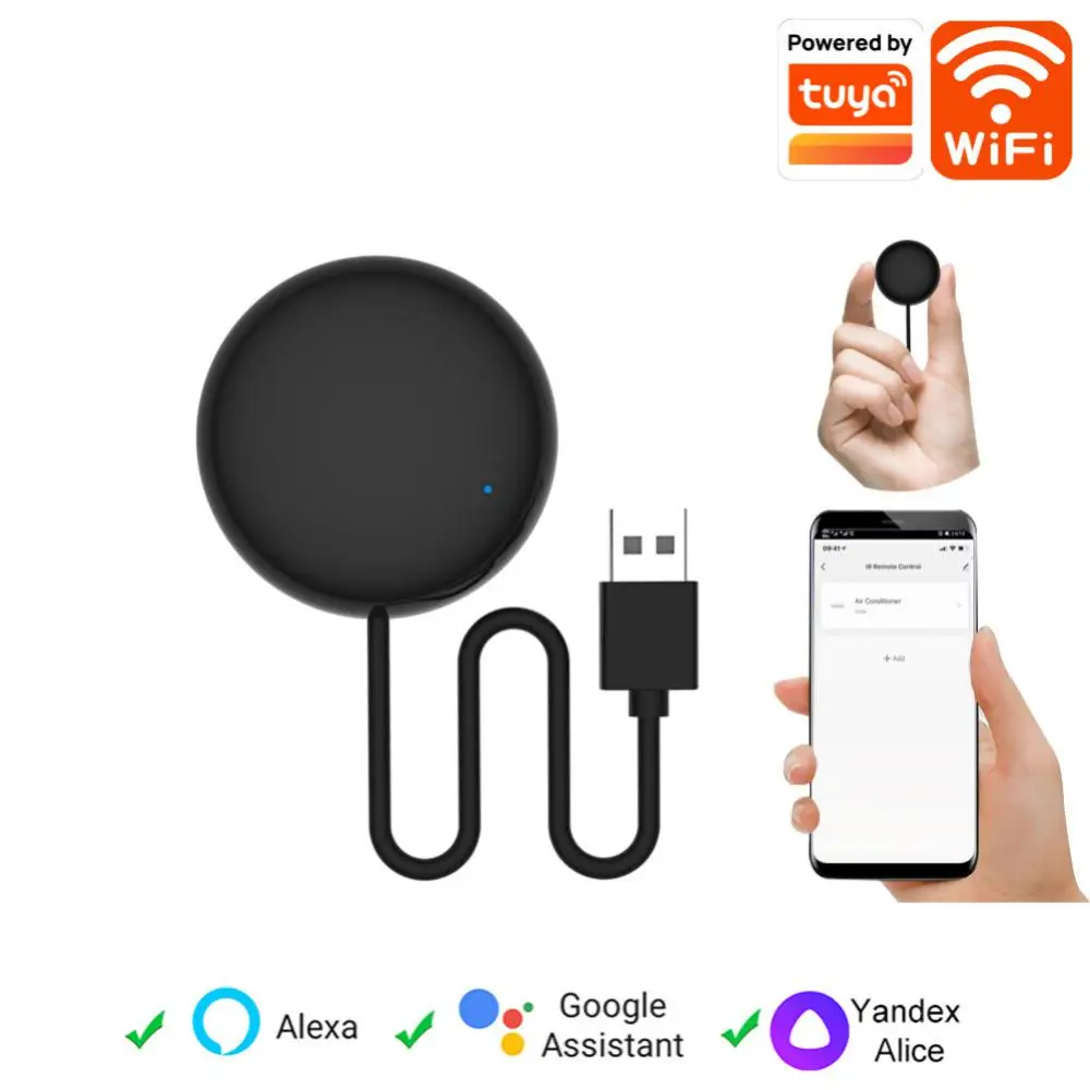 Tuya WiFi IR Remote Control Smart Home Universal For TV Air Conditioner Alexa Remote Control Work With Google Home Yandex Alice
Tuya WiFi IR Remote Control Smart Home Universal For TV Air Conditioner Alexa Remote Control Work With Google Home Yandex Alice
