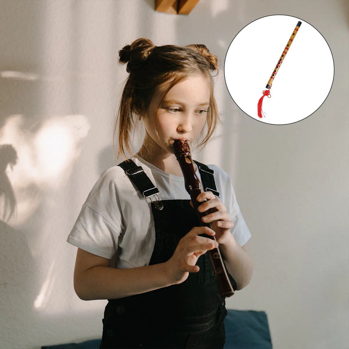 1 Set/2pcs Bamboo Flute Traditional Musical Instrument for Beginner (Natural Color Flute+Chinese Knot+Flute Diaphragm, Random
1 Set/2pcs Bamboo Flute Traditional Musical Instrument for Beginner (Natural Color Flute+Chinese Knot+Flute Diaphragm, Random