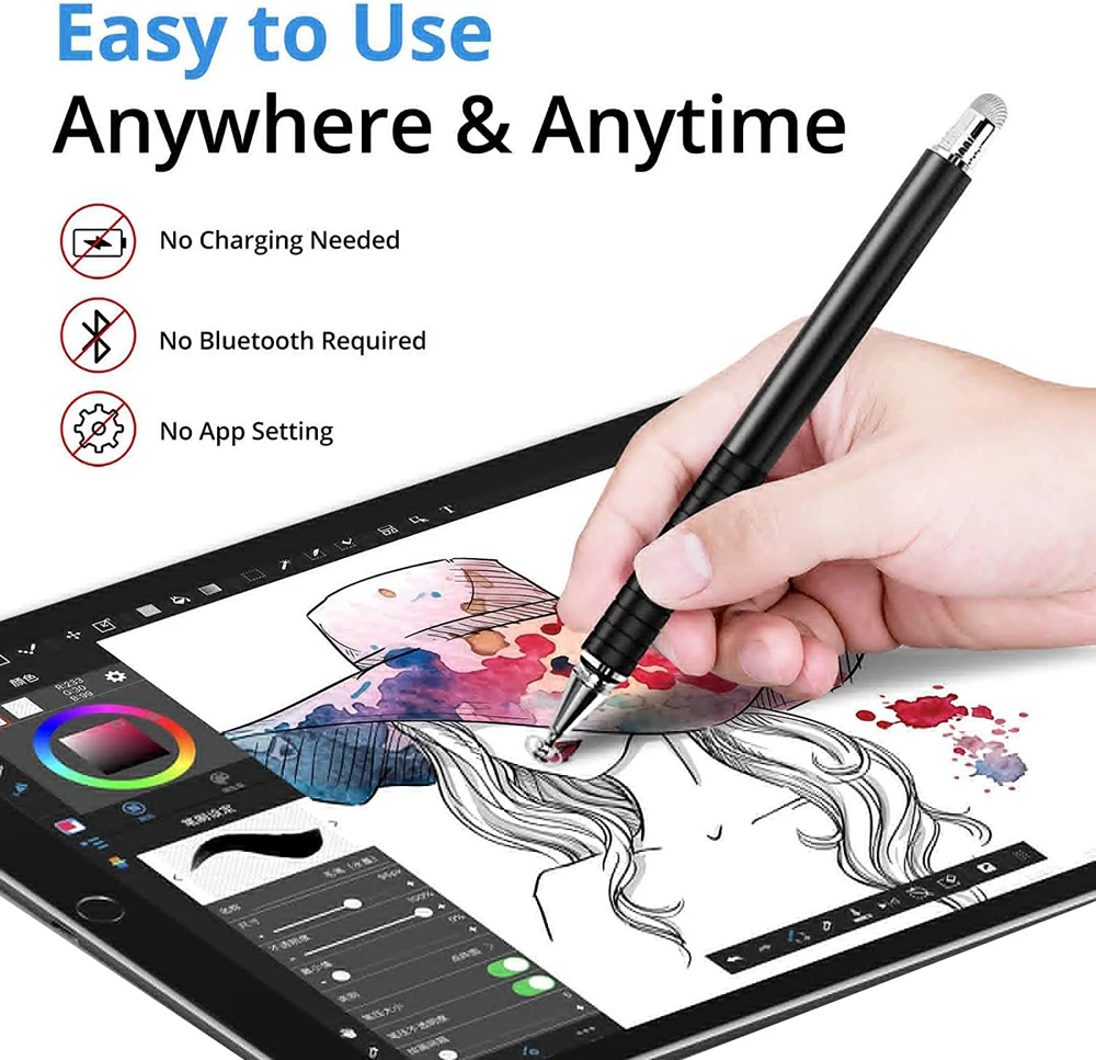 2 In 1 High Sensitivity & Precision Disc Stylus Pens For iPhone/iPad/Android/Tablet And All Capacitive Touch Screens
2 In 1 High Sensitivity & Precision Disc Stylus Pens For iPhone/iPad/Android/Tablet And All Capacitive Touch Screens
