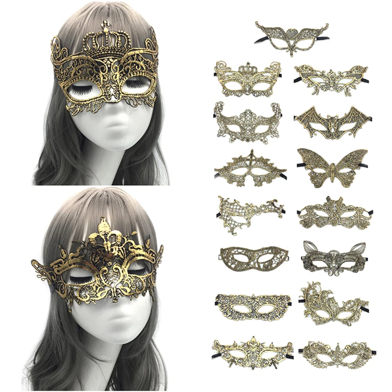 Women Golden Hot Stamping Ladies Sexy Lace Masquerade Mask For Carnival Halloween Half Face Ball Party Cosplay Eye Masks
Women Golden Hot Stamping Ladies Sexy Lace Masquerade Mask For Carnival Halloween Half Face Ball Party Cosplay Eye Masks