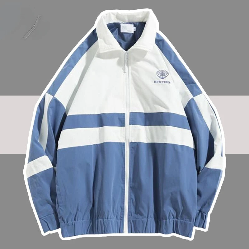 Korean Autumn Spring Men’s Windbreaker Jackets Patchwork Casual Jacket Couple Bomber Jacket Loose Patchwork Zipper Letter Coat
Korean Autumn Spring Men’s Windbreaker Jackets Patchwork Casual Jacket Couple Bomber Jacket Loose Patchwork Zipper Letter Coat