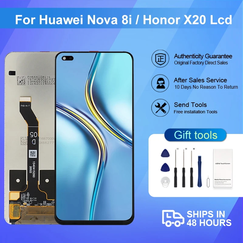 6.67 Inch For Huawei Nova 8I Lcd Touch Digitizer NEN-L22 NEN-LX1 Assembly For Honor X20 Display With Tools Free Ship Brand New
6.67 Inch For Huawei Nova 8I Lcd Touch Digitizer NEN-L22 NEN-LX1 Assembly For Honor X20 Display With Tools Free Ship Brand New