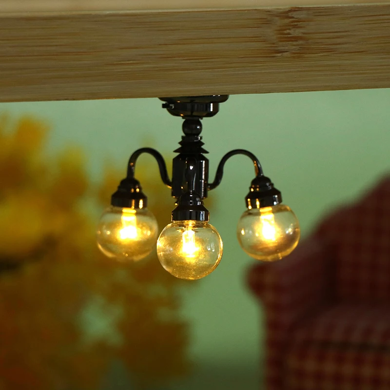 NEW 1:12 Dollhouse Mini 3 Arm Ceiling Lamp Chandelier LED Lamp Wall Light Decor Toy Dollhouse Furniture Decoration Accessories
NEW 1:12 Dollhouse Mini 3 Arm Ceiling Lamp Chandelier LED Lamp Wall Light Decor Toy Dollhouse Furniture Decoration Accessories