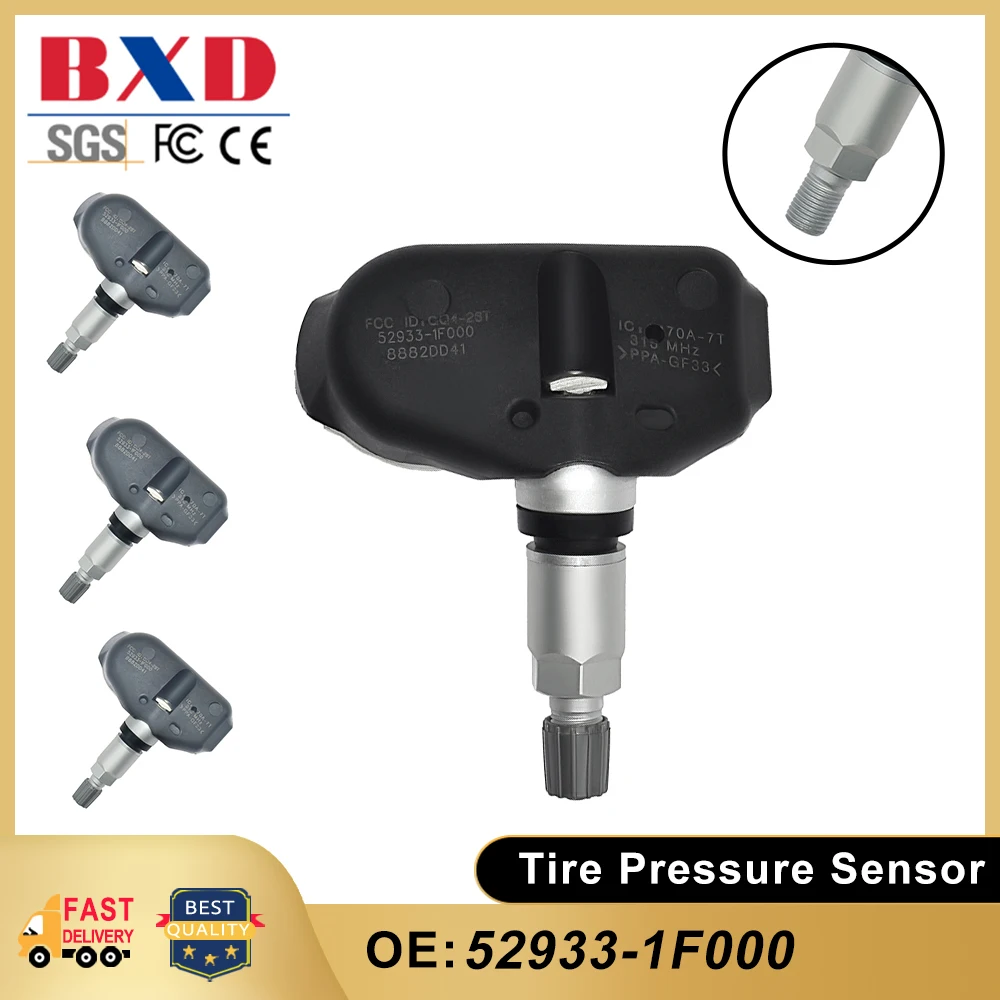 1/4PCS 315Mhz Tire Pressure Sensor 52933-1F000 529331F000 For Hyundai Tucson 2004-2007
1/4PCS 315Mhz Tire Pressure Sensor 52933-1F000 529331F000 For Hyundai Tucson 2004-2007