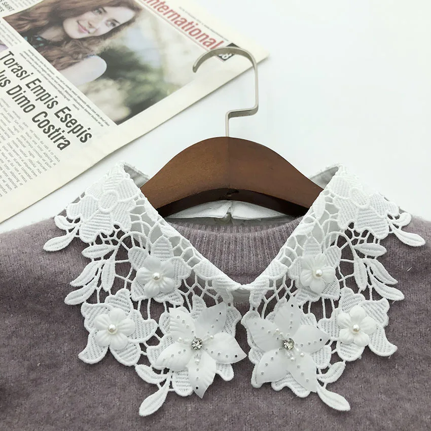 White Women Beading Fake Collar Shirt Necklace False Collar for Sweater Shirt Accessories Detachable Collars Apparel Fuax Cols
White Women Beading Fake Collar Shirt Necklace False Collar for Sweater Shirt Accessories Detachable Collars Apparel Fuax Cols