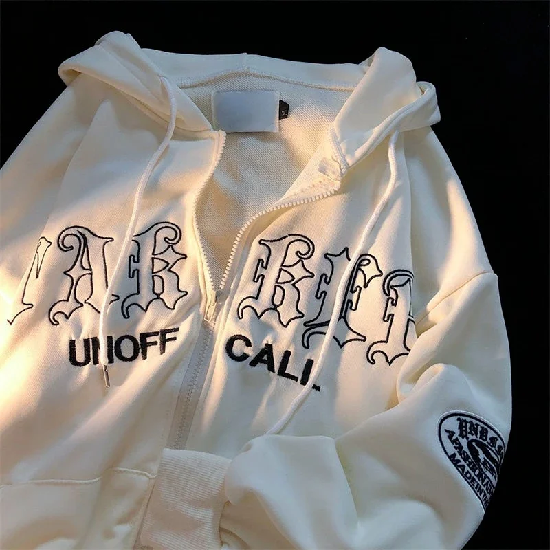 Retro Letter Embroidery Hoodies Women Autumn Long Sleeve Loose Hoodie Streetwear Oversized Zip Up Hooded Sweatshirt Y2k Clothes
Retro Letter Embroidery Hoodies Women Autumn Long Sleeve Loose Hoodie Streetwear Oversized Zip Up Hooded Sweatshirt Y2k Clothes