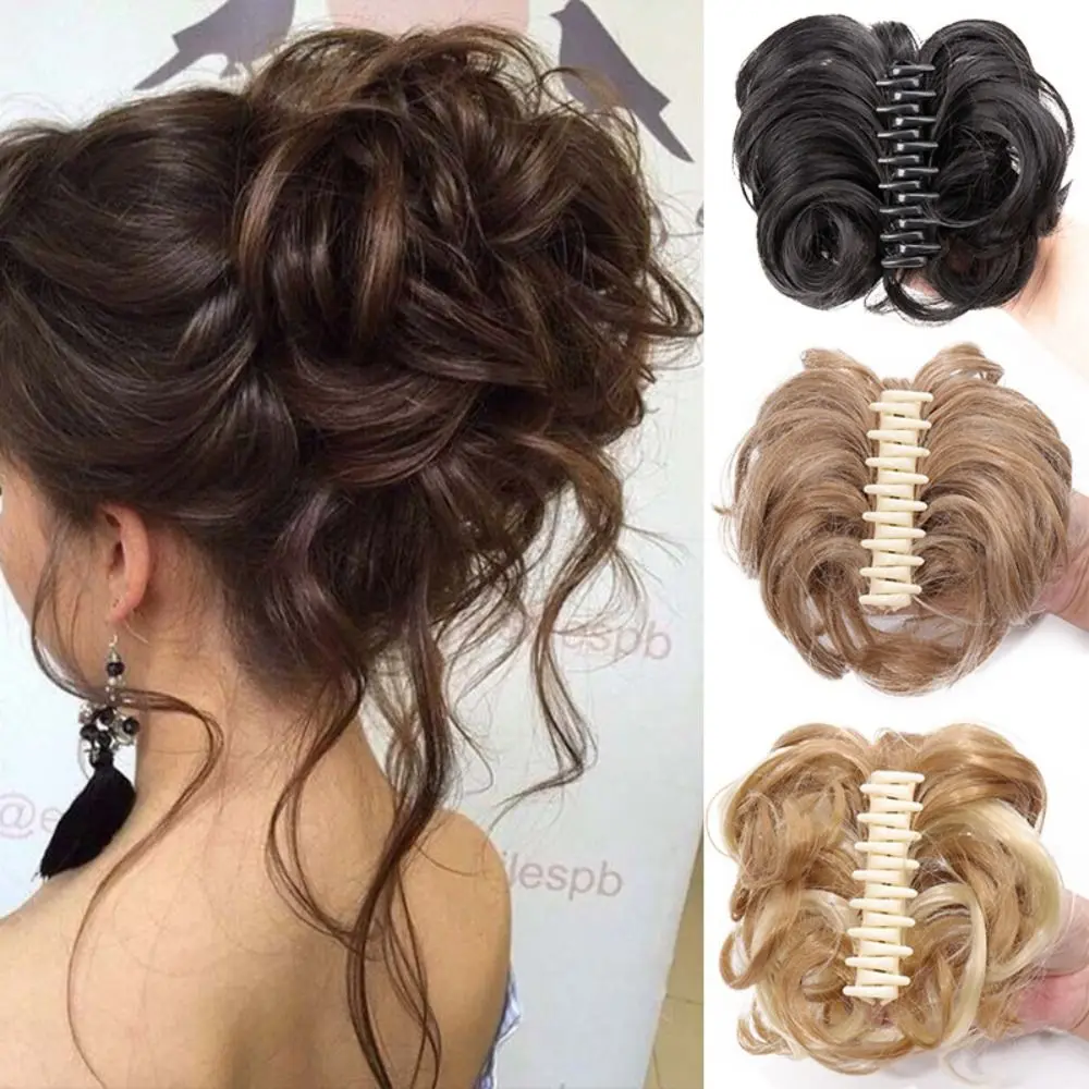1 pcs Synthetic Messy Curly Hair Buns Claw Clip In Hair Extension Chignon Updo Cover Hairpiece for Women
1 pcs Synthetic Messy Curly Hair Buns Claw Clip In Hair Extension Chignon Updo Cover Hairpiece for Women