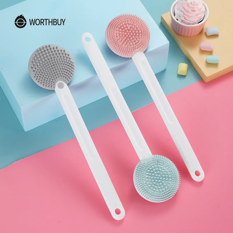 WORTHBUY Double-Sided Massage Brush Silicone Back Body Bath Brush With Long Handle Shower Brush Wisp Bathroom Accessories
WORTHBUY Double-Sided Massage Brush Silicone Back Body Bath Brush With Long Handle Shower Brush Wisp Bathroom Accessories