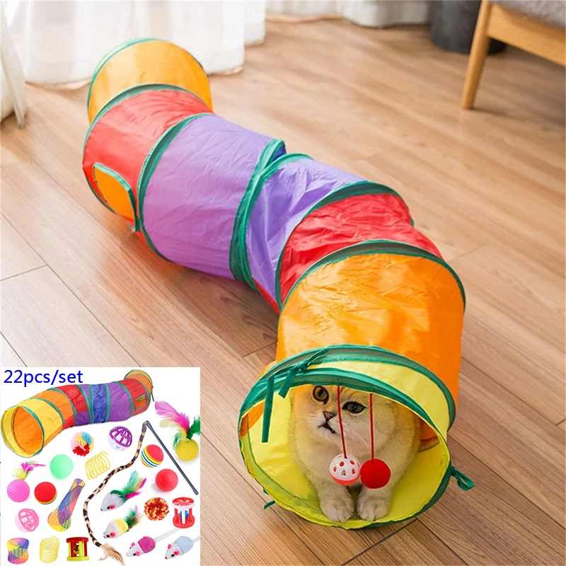 Foldable Kitten Play Tunnel Funny Cat Stick Mouse Shape Balls Feather Teaser Wand Toy Cats Game Tent Cat Toys Combination Set
Foldable Kitten Play Tunnel Funny Cat Stick Mouse Shape Balls Feather Teaser Wand Toy Cats Game Tent Cat Toys Combination Set