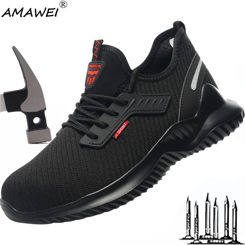 AMAWEI Safety Portable Shoes Men Anti-smash Anti-stab Work Sneakers Steel Toe Lightweight Breathable Boot Indestructible Comfort
AMAWEI Safety Portable Shoes Men Anti-smash Anti-stab Work Sneakers Steel Toe Lightweight Breathable Boot Indestructible Comfort