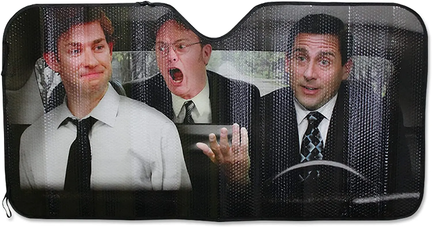 Automotive Windshield Sunshade Front Window Folding SunshadeThe Office Jim, Michael and Dwight Sunshade
Automotive Windshield Sunshade Front Window Folding SunshadeThe Office Jim, Michael and Dwight Sunshade