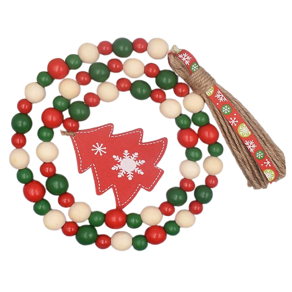 Beaded Ornaments Wood Garland Beads Xmas Wreath Tassel Pendant Wooden Hanging Decor
Beaded Ornaments Wood Garland Beads Xmas Wreath Tassel Pendant Wooden Hanging Decor