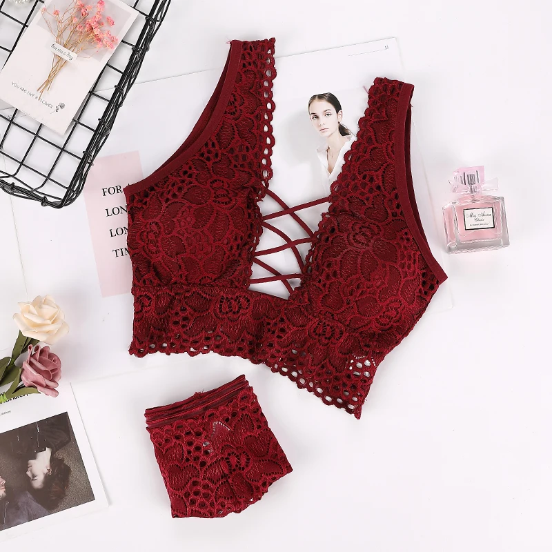 Women Bra Set Sexy Cross Straps Bra Panty Underwear Ladies Push Up Lace Hollow Intimates Briefs Lingerie Set Soutien Bra Set
Women Bra Set Sexy Cross Straps Bra Panty Underwear Ladies Push Up Lace Hollow Intimates Briefs Lingerie Set Soutien Bra Set