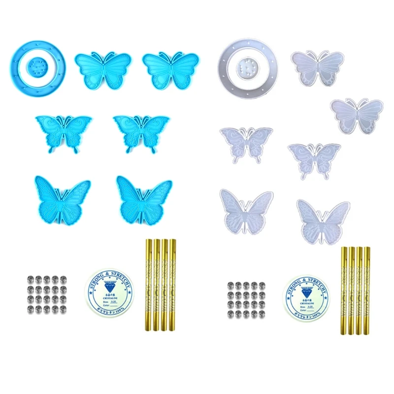 Butterfly Wind Chimes Silicone Molds Kit, Epoxy Resin Casting Mould Home Balcony Garden Yard Outdoor Decor for DIY Crafts T8DE
Butterfly Wind Chimes Silicone Molds Kit, Epoxy Resin Casting Mould Home Balcony Garden Yard Outdoor Decor for DIY Crafts T8DE