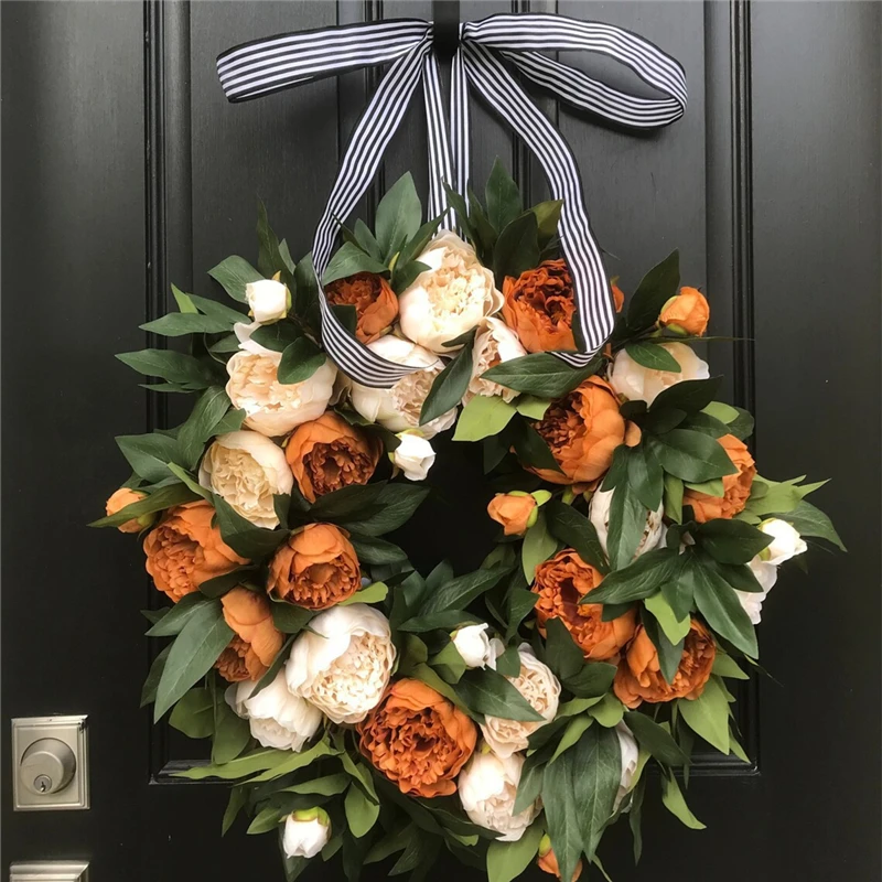 35/40cm Christmas Garland Artificial Peony Wreath Seasonal Colorful Pink Orange Peony Wreaths Xmas Door Window Hanging Wreath
35/40cm Christmas Garland Artificial Peony Wreath Seasonal Colorful Pink Orange Peony Wreaths Xmas Door Window Hanging Wreath