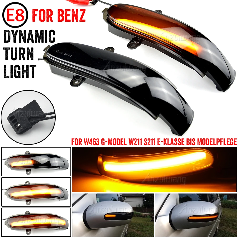 For Mercedes Benz E Class W211 S211 Rearview Mirror Indicator Repeater Lamp LED Dynamic Turn Signal Light 2002-2007 G Class W463
For Mercedes Benz E Class W211 S211 Rearview Mirror Indicator Repeater Lamp LED Dynamic Turn Signal Light 2002-2007 G Class W463