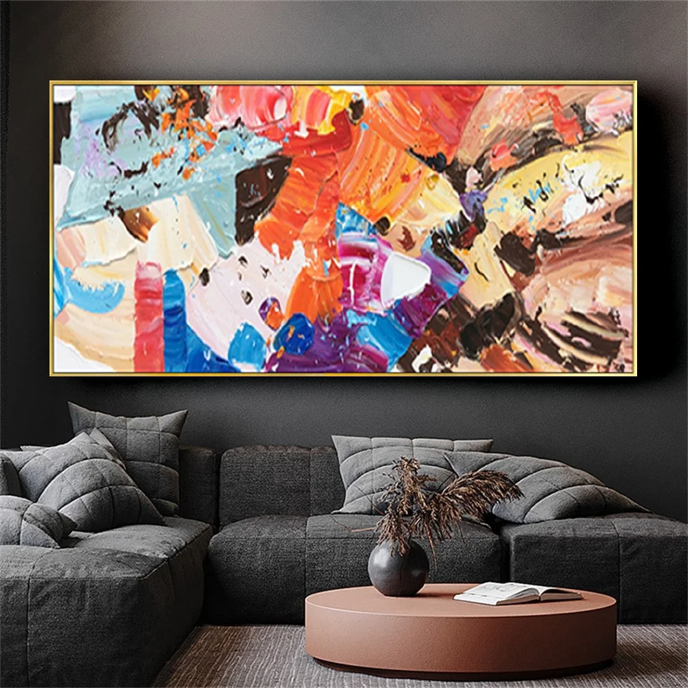 Hand Painted Abstract Gold colourful Canvas Acrylic painting decor Living Room large Wall art home decor oil painting on canvas
Hand Painted Abstract Gold colourful Canvas Acrylic painting decor Living Room large Wall art home decor oil painting on canvas