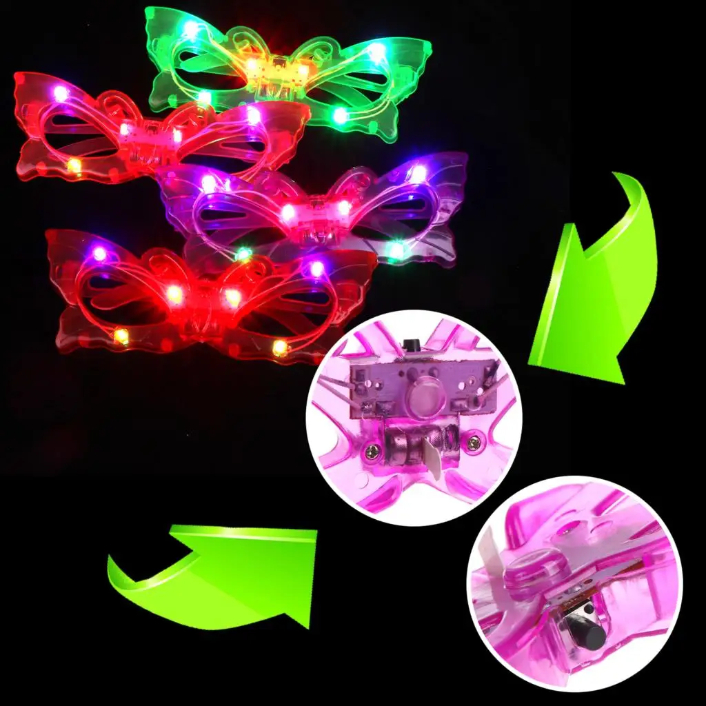 12pcs LED Glow Glasses Light Up Glasses Glow in The Dark LED Sunglasses Costumes Neon Flashing Shutter Shades Party Supplies
12pcs LED Glow Glasses Light Up Glasses Glow in The Dark LED Sunglasses Costumes Neon Flashing Shutter Shades Party Supplies