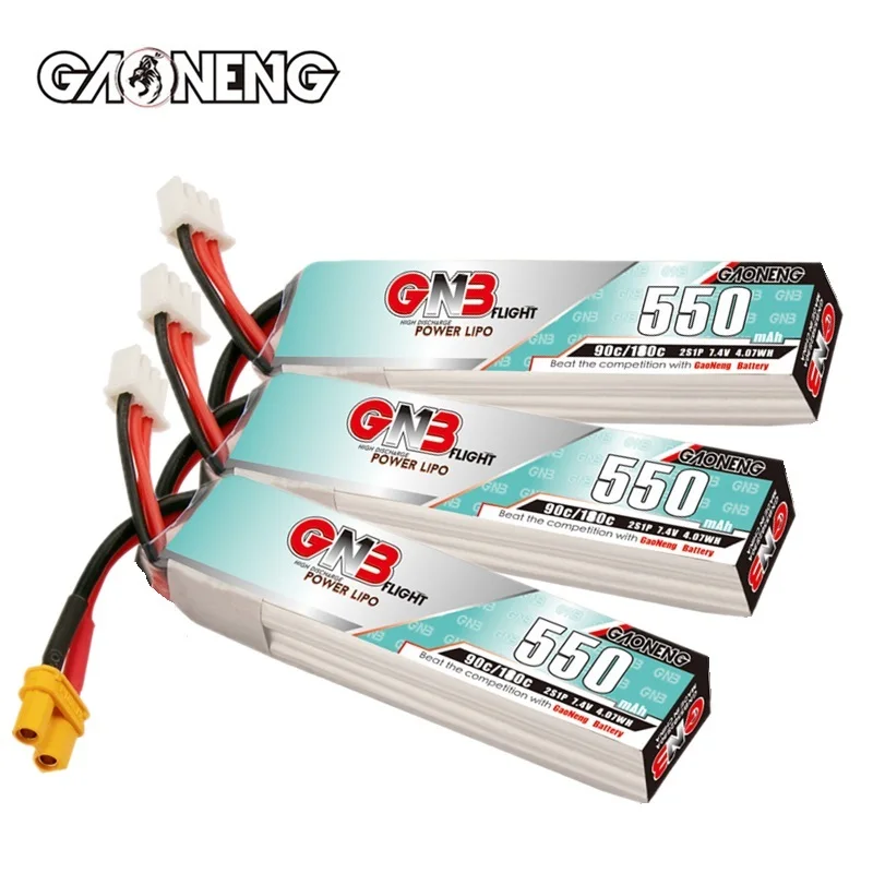 GNB LiPo Battery 2S 7.4V 550mah 90C/180C For TINY8X Blade Inductrix FPV QX2 120S Beta75S Drone With XT30 Plug
GNB LiPo Battery 2S 7.4V 550mah 90C/180C For TINY8X Blade Inductrix FPV QX2 120S Beta75S Drone With XT30 Plug