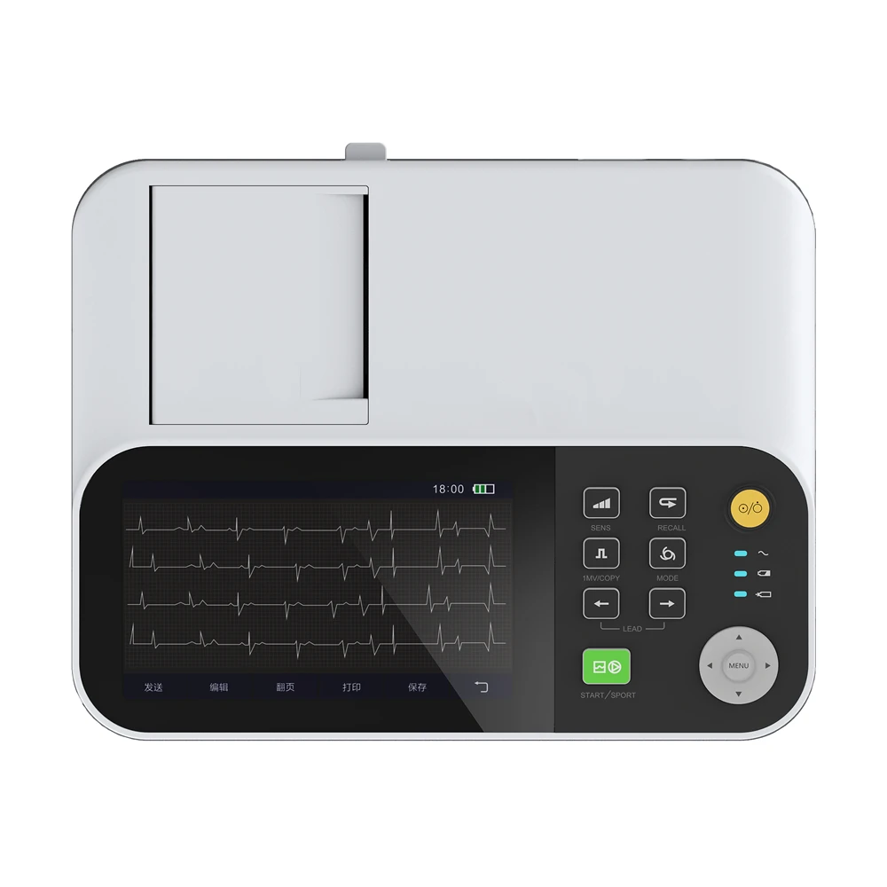 CE Touch Screen 7in LCD Digital EKG Electrocardiograph 12 Leads 3 Channels Digital Portable ECG Machine
CE Touch Screen 7in LCD Digital EKG Electrocardiograph 12 Leads 3 Channels Digital Portable ECG Machine