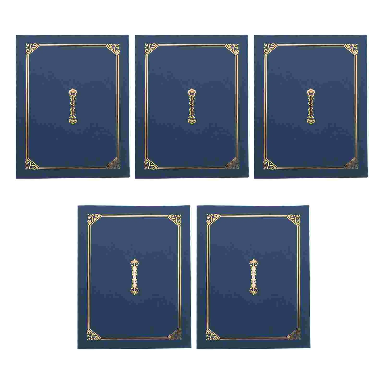 

Honor Certificate Cover Holder Paper Document Diploma Covers Frame Shells A4 Protective Award Black Folders Blue archive