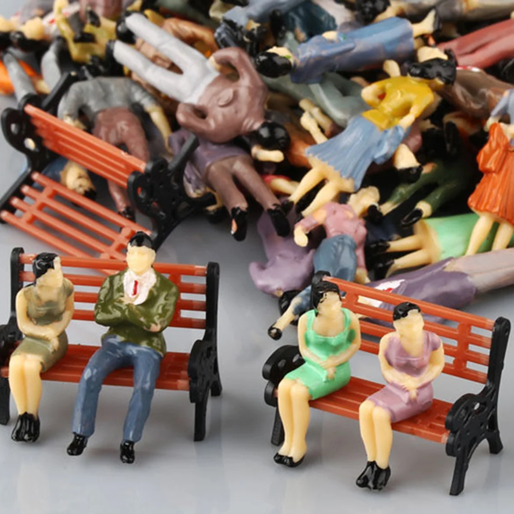 1:50 50 Painted Model Figures + Model Park Bench Seated Standing Model People Passanger Figures+6 Bench Train Railway Layout 
1:50 50 Painted Model Figures + Model Park Bench Seated Standing Model People Passanger Figures+6 Bench Train Railway Layout