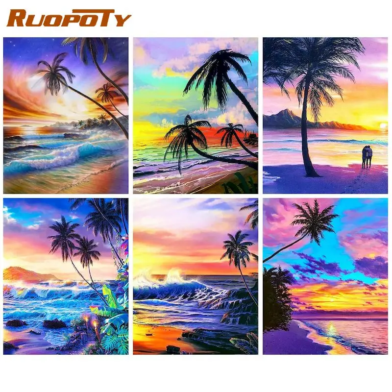 RUOPOTY Modern Painting By Numbers Acrylic Paints Decorative Paintings Seaside Landscape Dusk Number Painting For Adults DIY Gif
RUOPOTY Modern Painting By Numbers Acrylic Paints Decorative Paintings Seaside Landscape Dusk Number Painting For Adults DIY Gif