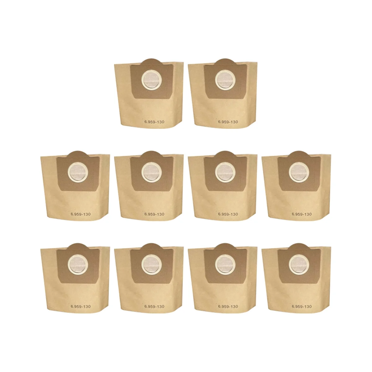 

10PCS Dust Bags Replacement for 6.959-130 A2204 A2656 WD3200 WD3300 MV3 MV3 Vacuum Cleaner Dust Bag Spare Parts