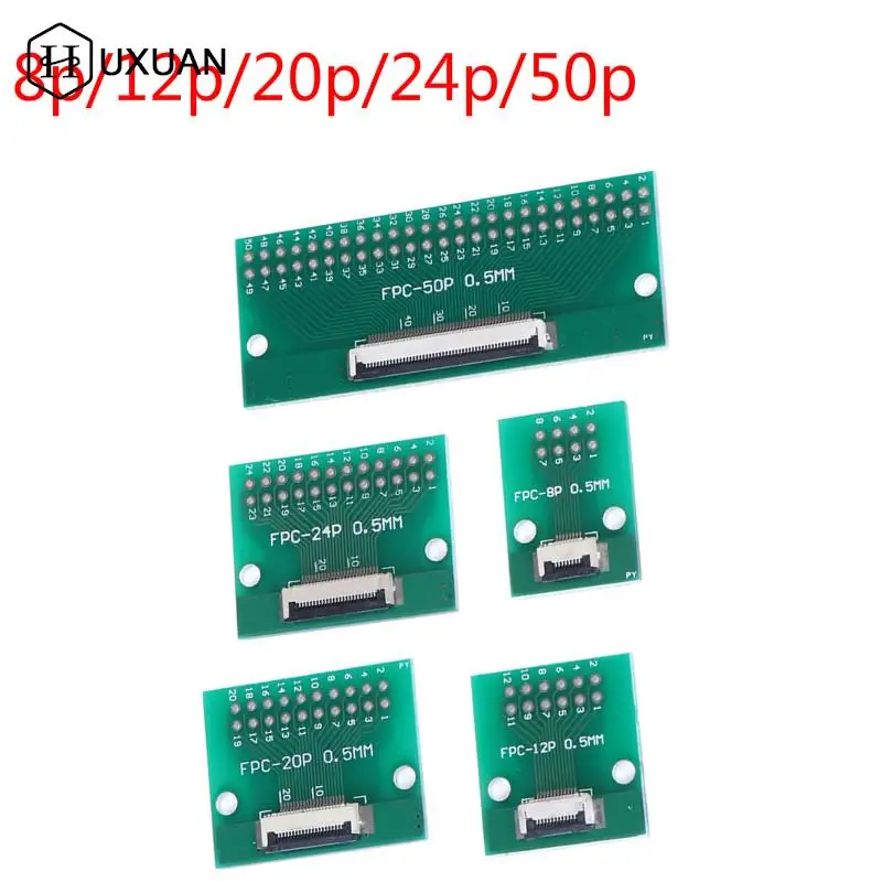 1PCS 8P/12P/20P/24P/50Pin 0.5mm FFC FPC to DIP 2.54mm PCB Converter Board Adapter Socket Plate Welding With Connector
1PCS 8P/12P/20P/24P/50Pin 0.5mm FFC FPC to DIP 2.54mm PCB Converter Board Adapter Socket Plate Welding With Connector