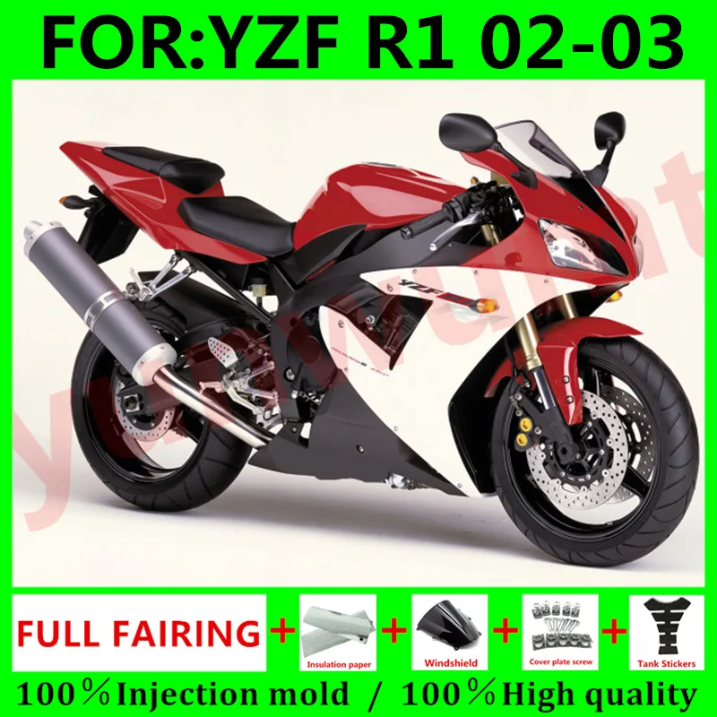 NEW ABS Motorcycle Injection mold full Fairing Kit fit For YZF R1 2002 2003 YFZ-R1 02 03 Bodywork Fairings kits set red white
NEW ABS Motorcycle Injection mold full Fairing Kit fit For YZF R1 2002 2003 YFZ-R1 02 03 Bodywork Fairings kits set red white