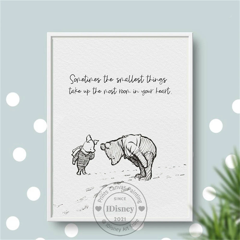 Disney Классический Винни Пух Цитата Художественная печать на холсте картина черно-белая Настенная картина плакат картина для детской комнат...
Disney Классический Винни Пух Цитата Художественная печать на холсте картина черно-белая Настенная картина плакат картина для детской комнат...