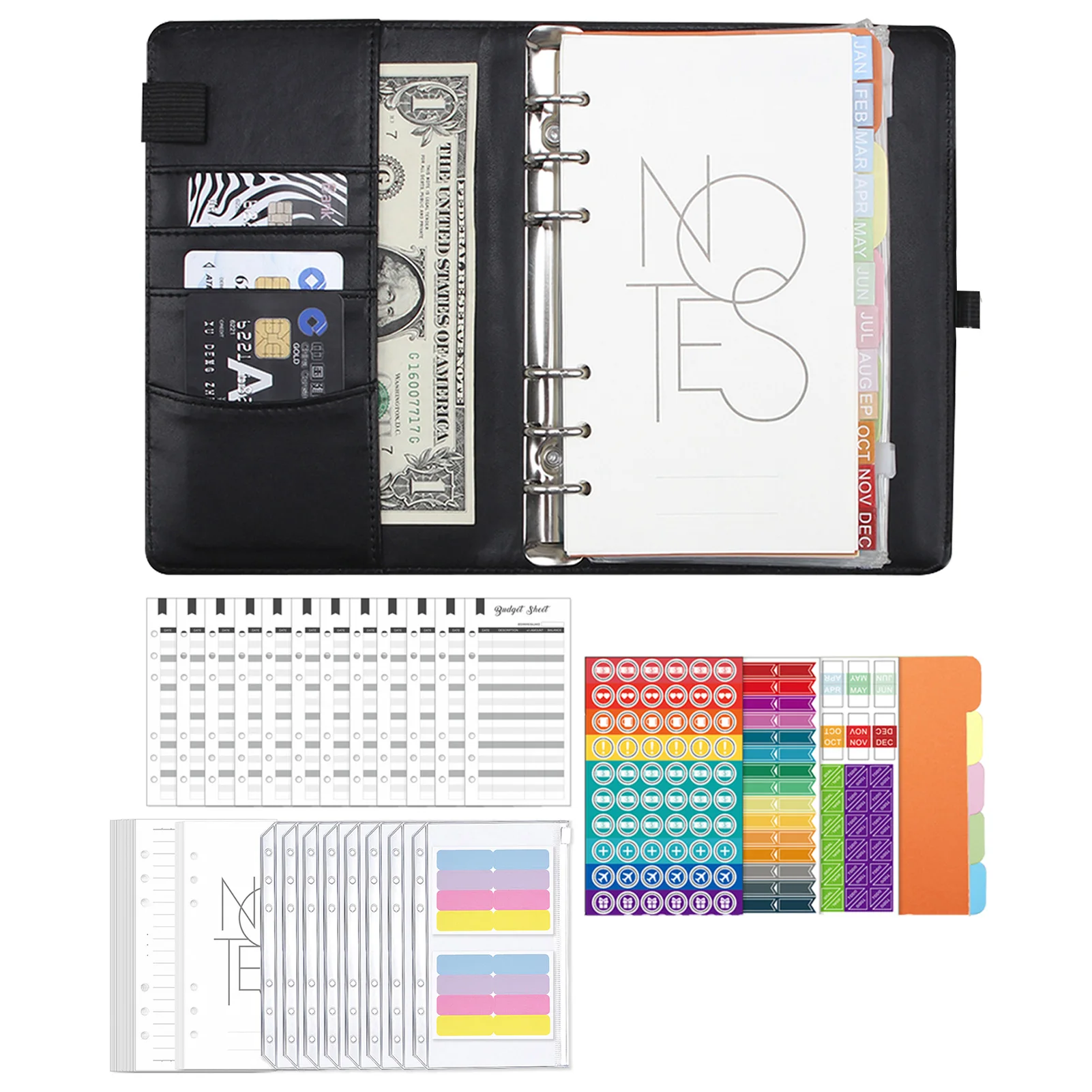 A6 Binder Budget Book PU Leather Loose-Leaf Bookkeeping Notebook Creative Cash Budget Financial Planner Hand Book
A6 Binder Budget Book PU Leather Loose-Leaf Bookkeeping Notebook Creative Cash Budget Financial Planner Hand Book