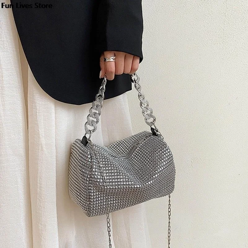 Wedding Rhinone Shoulder Purse Party Popular Handbags Women Trendy Totes Bag Ladies Chains Diamand Bucket Bags Sexy Handbag
Wedding Rhinone Shoulder Purse Party Popular Handbags Women Trendy Totes Bag Ladies Chains Diamand Bucket Bags Sexy Handbag